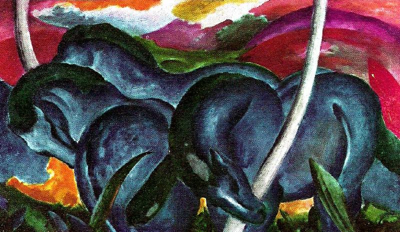 Franz Marc stora bla hastar